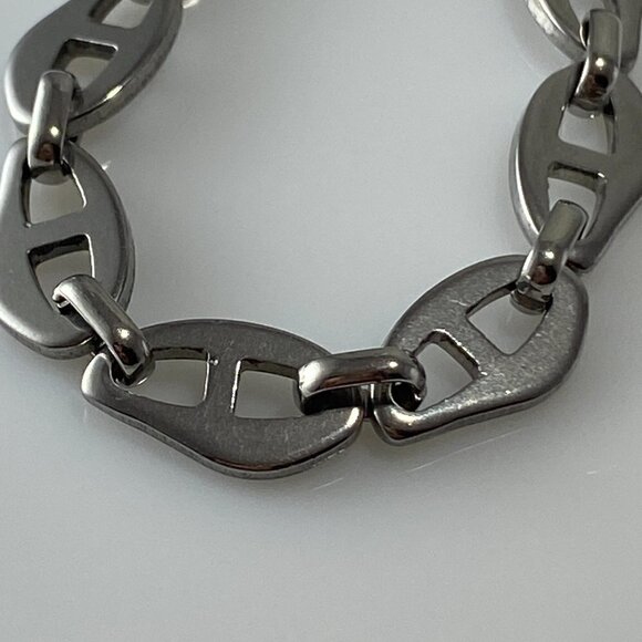 Mariner Coffee Bean Chain Link Bracelet Stainless Steel - Picture 5 of 10